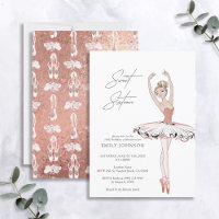 Rosa Rose Gold Ballerina Sweet 16 Geburtstag