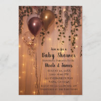 Rosa Rose Gold Balloons Lights Ivy Baby Dusche