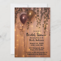 Rosa Rose Gold Balloons Lights Ivy Brautparty