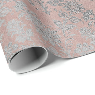 Rosa Rose Gold Blumenpulver Blumensilber Geschenkpapier