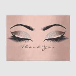 Rosa Rose Gold Blush Glitzer Danke für die Augense Seidenpapier