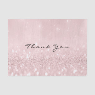 Rosa Rose Gold Blush Glitzer Vielen Dank Seidenpapier