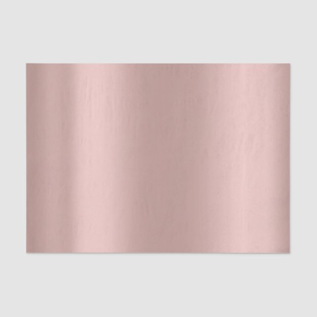 Rosa Rose Gold Blush Metallische Pulverhaut Seidenpapier (Vorderseite)