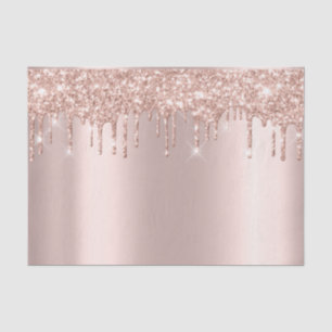 Rosa Rose Gold Blush Metallischer Spark Glitzer Seidenpapier