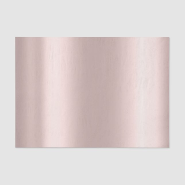 Rosa Rose Gold Blush Metallisches Pulver Minimal Seidenpapier (Vorderseite)