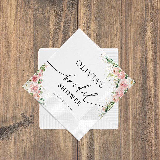 Rosa Rose Gold Brautparty Napoleon Serviette (Von Creator hochgeladen)