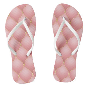 Rosa Rose Gold Diamanten Flip Flops