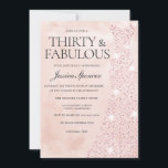Rosa Rose Gold Dress 30 & Fabulous 30. Geburtstag Einladung<br><div class="desc">Rosa Rose Gold Dress 30 & fabelhafte 30. Geburtstag Einladung Variationen zu der Einladung und passende Artikel in unserem Shop</div>