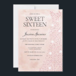 Rosa Rose Gold Dress Glitzer Sweet 16 Party Einladung<br><div class="desc">Rosa Rose Gold Dress Glitzer Süß 16 Party Einladungen Variationen der Einladung und passende Artikel in unserem Shop</div>