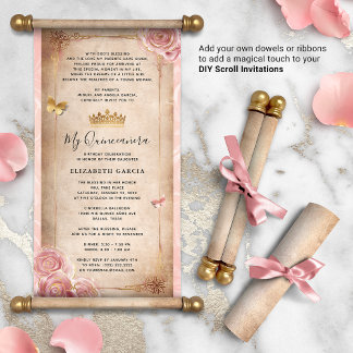 Rosa Rose Gold DY Rosa Rose Einladungen in der Rol