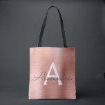 Rosa Rose Gold Edelstahl Monogramm<br><div class="desc">Rosa Rose Gold Imitate Edelstahl Edelstahl Edelstahl Monogram Buchtasche. Dieser Fall kann so angepasst werden,  dass er Ihren Anfangs- und Vornamen enthält.</div>
