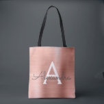 Rosa Rose Gold Edelstahl Monogramm<br><div class="desc">Rosa Rose Gold Imitate Edelstahl Edelstahl Edelstahl Monogram Buchtasche. Dieser Fall kann so angepasst werden,  dass er Ihren Anfangs- und Vornamen enthält.</div>