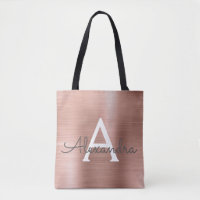 Rosa Rose Gold Edelstahl Monogramm