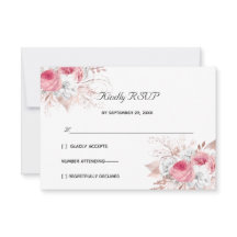 Rosa Rose Gold Floral Elegante Hochzeit