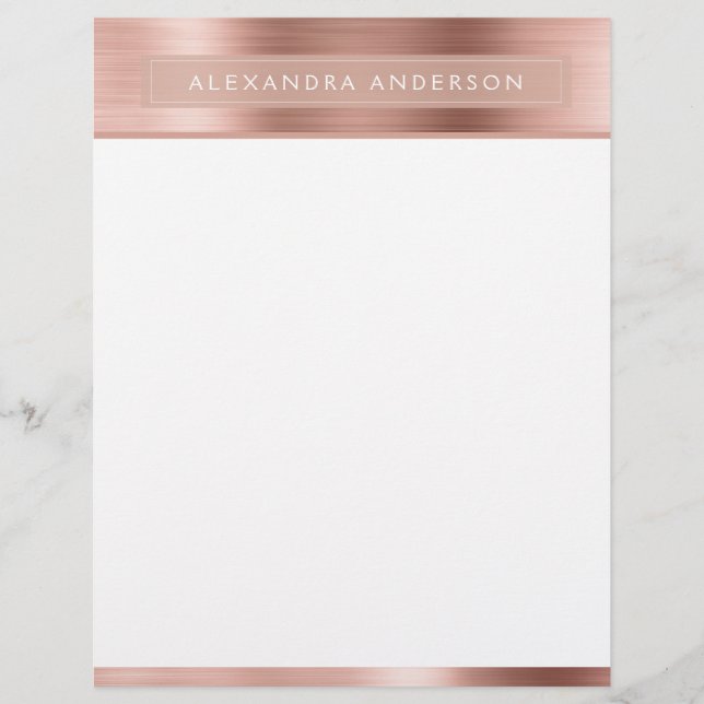 Rosa Rose Gold Foil Girl Monogram (Vorderseite)