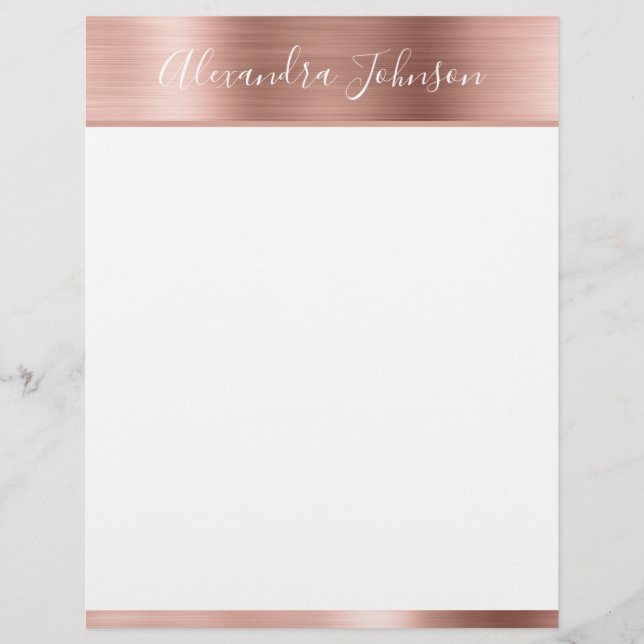 Rosa Rose Gold Foil Girl Monogram (Vorderseite)