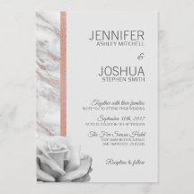 Rosa-Rose-Gold-Foil-Marmor Grau-Hochzeit