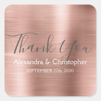 Rosa | Rose Gold Gastgeschenk Hochzeit Vielen Dank