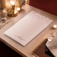 Rosa Rose Gold gebürstetes Metal Monogramm Name