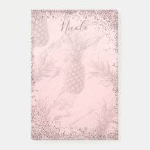 Rosa Rose Gold Glitzer Ananas Tropischer Chic