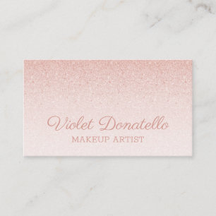Rosa Rose Gold Glitzer für jeden Job anpassbar Visitenkarte