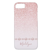 Rosa Rose Gold Glitzer Ombre Kristall