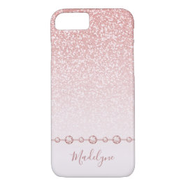 Rosa Rose Gold Glitzer Ombre Kristall Case-Mate iPhone Hülle