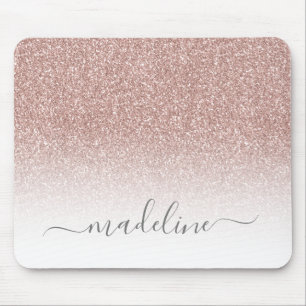 Rosa Rose Gold Glitzer Sparkone Mousepad