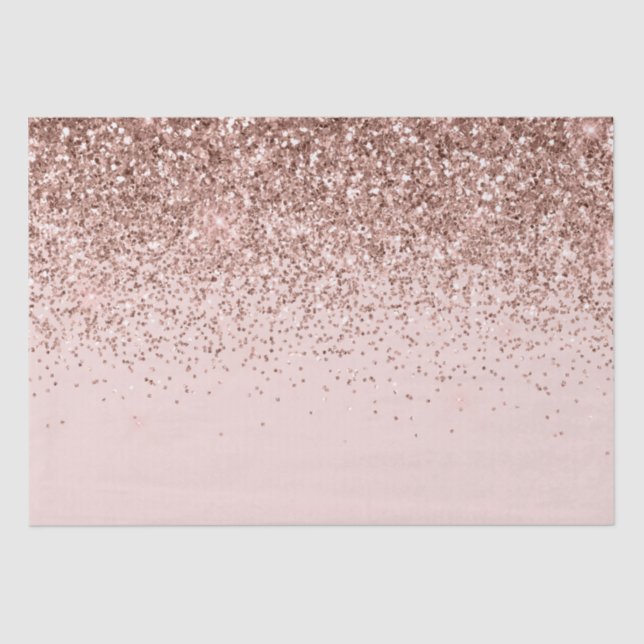 Rosa Rose Gold Glitzer Sparkone Seidenpapier (Vorderseite)