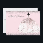 Rosa Rose Gold Glitzer Sweet 16 Einladung<br><div class="desc">Rosa Rose Gold Glitzer Sweet 16 Einladend Elegantes Glitzer Kleid Siehe Matching Kollektion in Nest und Nest Store</div>