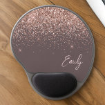 Rosa Rose Gold Glitzer Terracotta auf dem Monte Ta Gel Mousepad<br><div class="desc">Rose Gold - Rosa Rosa und Terracotta Sparkle Glitzer Monogram Name and Initial Mousepad (Mouse Pad). Das macht den perfekten 16 Geburtstag,  Hochzeit,  Brautparty,  Jubiläum,  Babydusche oder Junggeselinnen-Abschied Geschenk für jemanden,  der Lieben glamourösen Luxus und schicke Stile.</div>