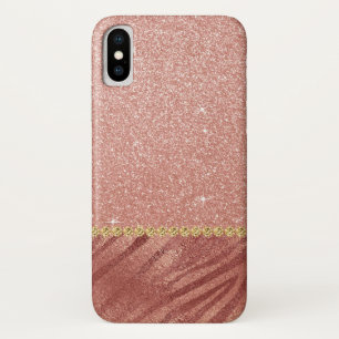 Rosa Rose Gold Glitzer und knackige Tierdrucke Case-Mate iPhone Hülle