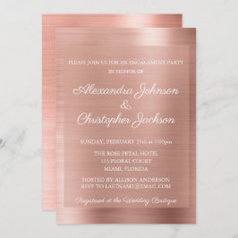 Rosa Rose Gold Hochzeitsparty Einladung