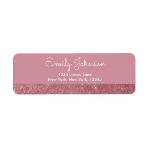 Rosa Rose Gold Imitate Glitzer