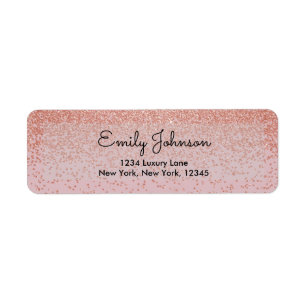 Rosa Rose Gold Imitate Glitzer Sparkor Adressenauf