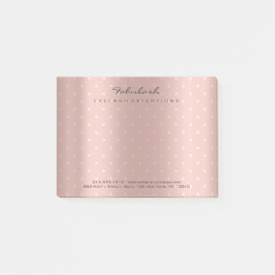 Rosa Rose Gold Kleine Polka Dots VIP Post-it Klebezettel