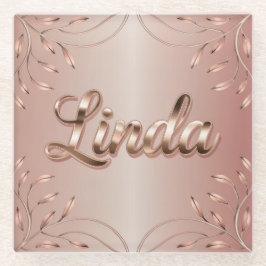Rosa Rose Gold Linda Untersetzer