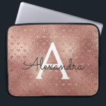 Rosa Rose Gold Metallic Foil Laptopschutzhülle<br><div class="desc">Rosa Rose Gold Imitate Metallic Foil Girly Glam Herz Muster Monogram Case. Dieser Fall kann so angepasst werden,  dass er Ihren Anfangs- und Vornamen enthält. Wenn Sie passende Artikel wünschen,  wenden Sie sich bitte an den Designer.</div>