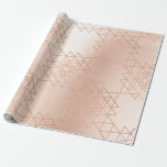 Rosa Rose Gold Metallic Gold Hexagon Geometrie Geschenkpapier<br><div class="desc">Minimalismus und Elegance Glam und Chic Delicate Wrapping Paper</div>