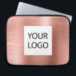 Rosa Rose Gold Metallic - Werbung für benutzerdefi Laptopschutzhülle<br><div class="desc">Rosa Rose Gold Imitate Metallic Edelstahl Elegant Logo Werbeaktion Laptop-Bag oder schlankes Werbebeispiel. Dieser Fall kann auf Ihr Firmenlogo oder Ihr Firmenlogo angepasst werden.</div>