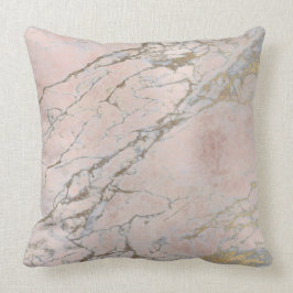 Rosa Rose Gold Powder Marmor Kissen