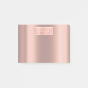 Rosa Rose Gold Powder Metallic Lux Post-it Klebezettel