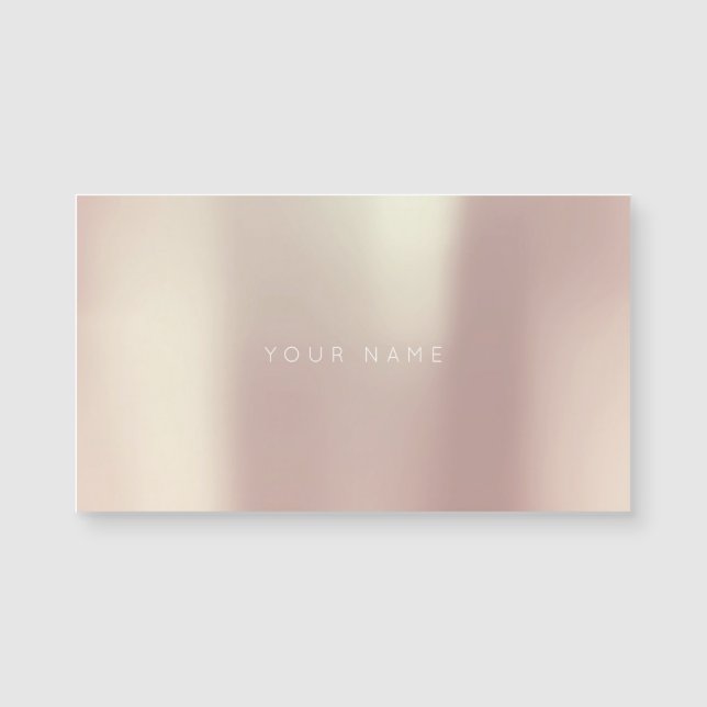 Rosa Rose Gold Powder Metallic Pearly Minimal Magnetkarte (Vorderseite)