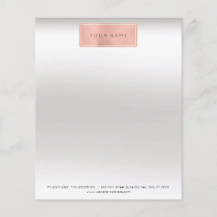 Rosa Rose Gold Powder Metallic Stylist Letter Head Flyer