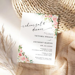 Rosa Rose Gold Probe Abendessen Einladung