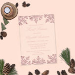 Rosa Rose Gold Snowflake Winter Sweet 16 Acryleinladungen<br><div class="desc">Rosa Rosengoldfunkel texturierte Schneeflocke Winter 16 . Geburtstag Einladung</div>
