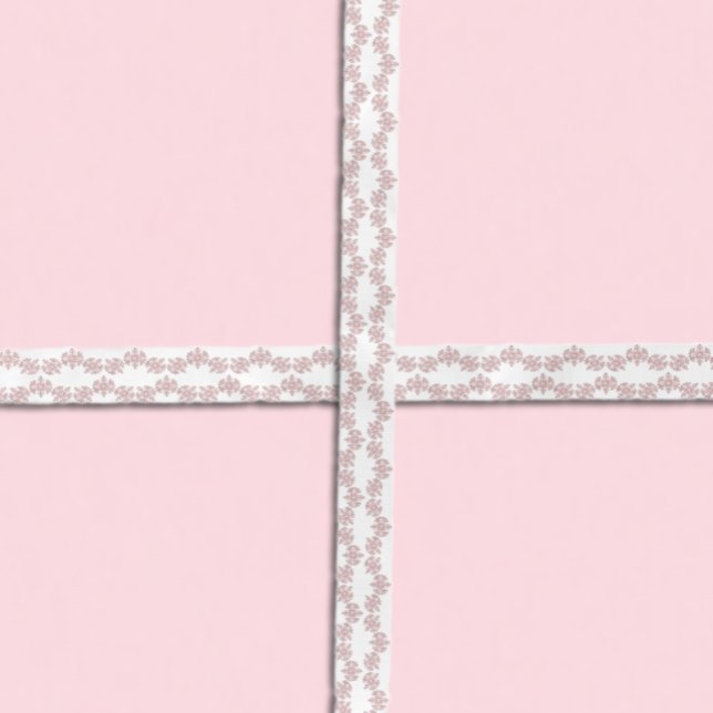 Rosa Rose Gold Snowflake Winter Sweet 16 Satinband (Von Creator hochgeladen)