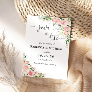 Rosa Rose Gold speichern das Datum der Karten