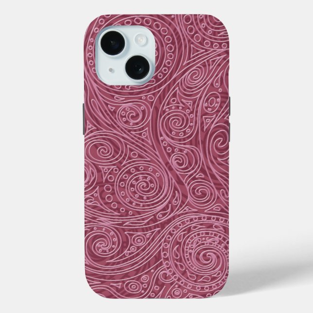Rosa Rose Gold Spiralmuster Case-Mate iPhone Hülle (Rückseite)