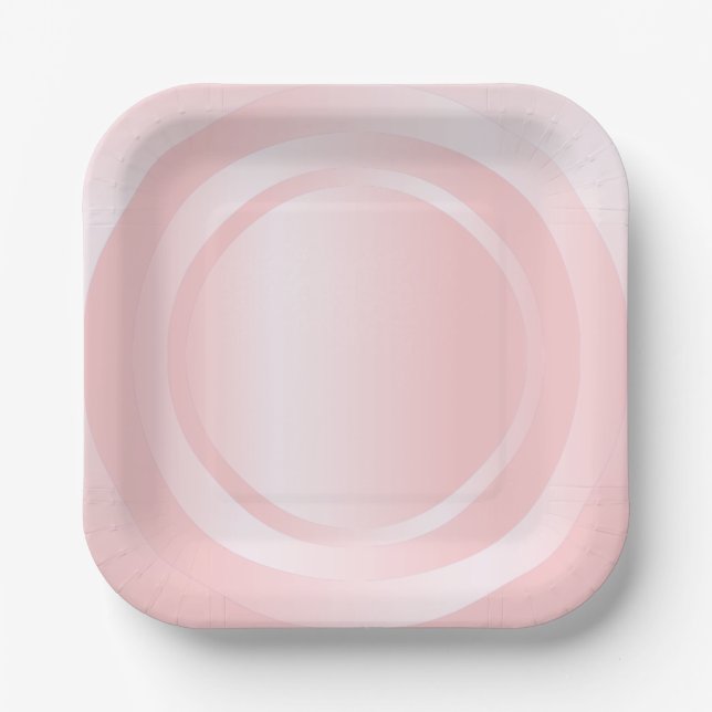 Rosa Rose Gold Trendy Moderne Elegante Vorlage Pappteller (Vorderseite)